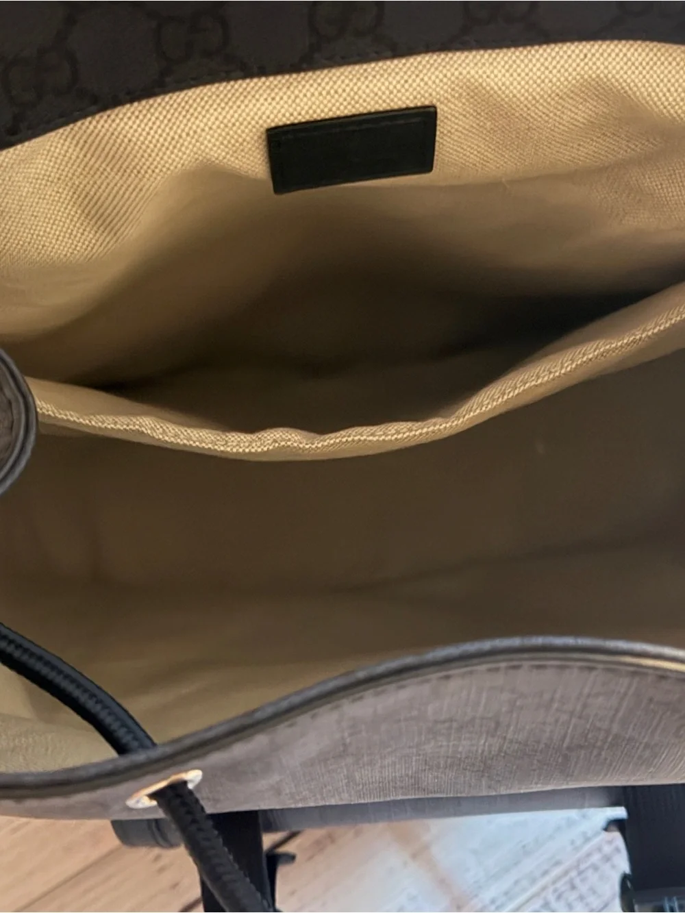 Gucci bag Authentic canvas Backpack Ophidia Large - Navy blue